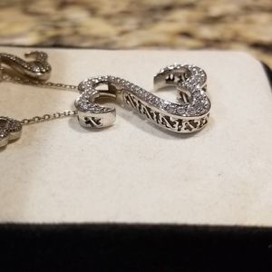 Jane Seymour half carat silver neckalce set